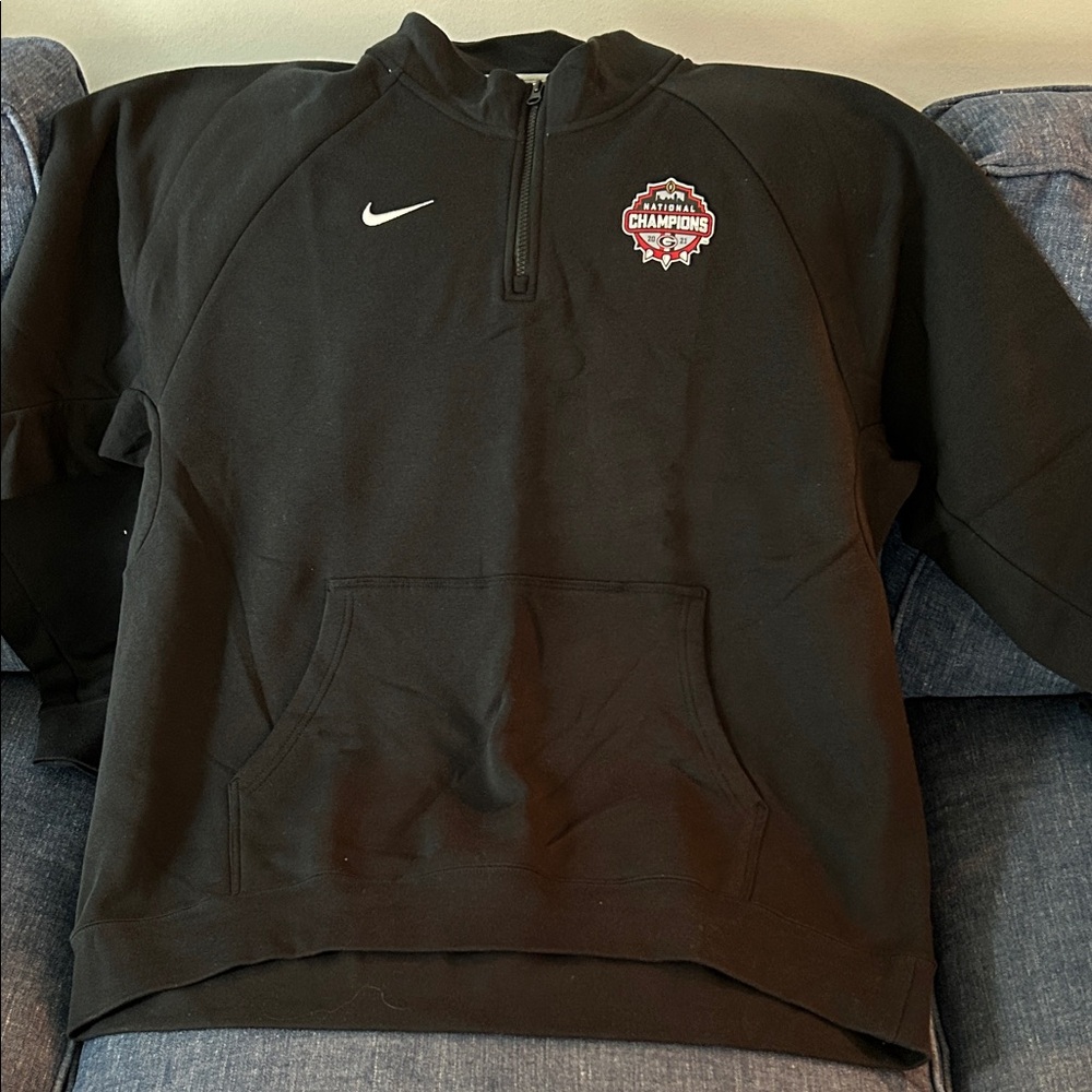 Nike University of Georgia 2021 Champion Quarter-Zip Pullover